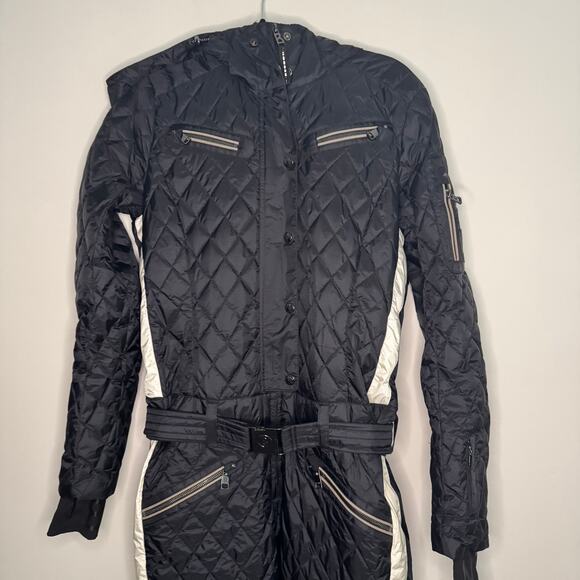 Bogner Black and White Quilted Ski Suit - Picture 6 of 12